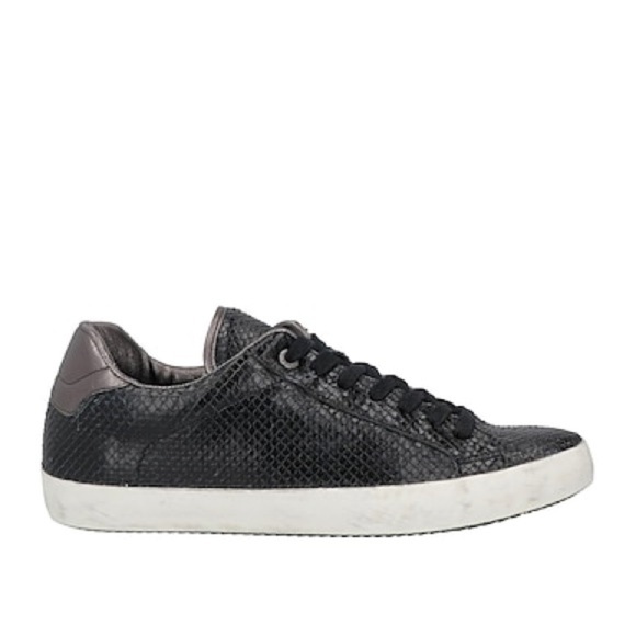 Zadig & Voltaire Snake Embossed Leather Sneakers - Picture 1 of 9